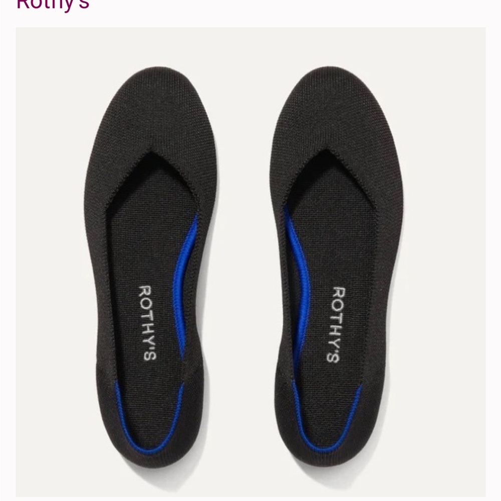 Rothy's The Flat in Black Womens 8